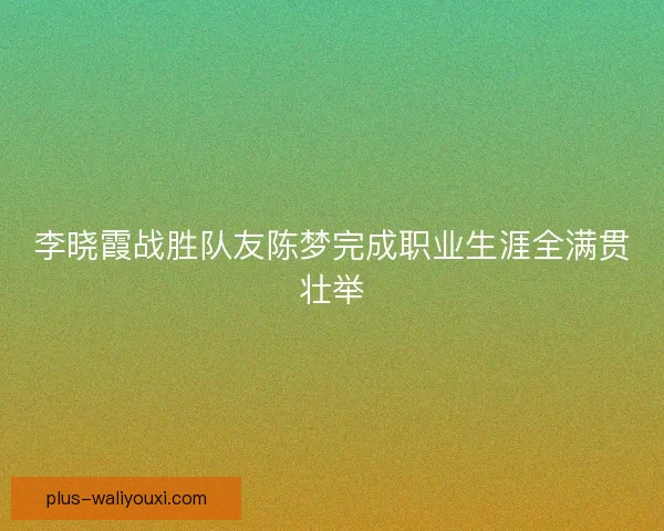 李晓霞战胜队友陈梦完成职业生涯全满贯壮举